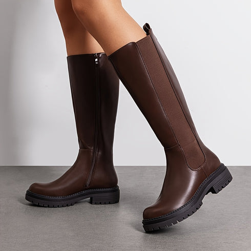 KNIEHOHE STRETCH STIEFEL FÜR DAMEN – PERFEKT FÜR WEITE WADEN & KOMFORT