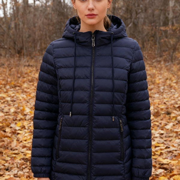 Damen Daunenjacke mit Kapuze | slim-fit, warm & elegant
