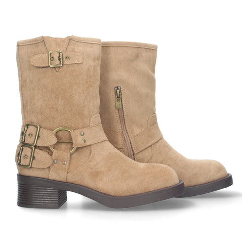 BEQUEME FLACHE DAMEN-STIEFELETTEN MIT REISSVERSCHLUSS