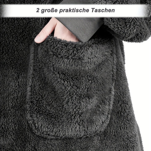 Hoodiedecke mit Ärmeln |Übergroß flauschig & weich