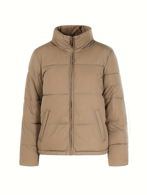 Winter Damenjacke Daunen – Up-Collar Stehkragen, leicht & warm