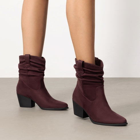 DAMEN KURZSTIEFEL MIT ZEHENPARTIE UND ZUGBAND – MODERNES WESTERN-DESIGN