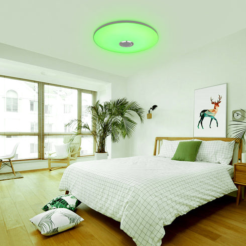 RGB-Deckenleuchte für Kinderzimmer | rund dimmbar Sternenlichteffekt