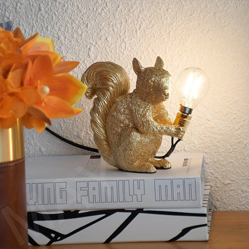 Realistische Eichhörnchen-Tischlampe | Nachtlicht für Kinderzimmer