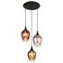 VelaLum Modern chandelier glass 5-burner E27 ceiling light