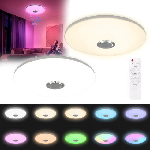 LED Deckenleuchte RGB dimmbar mit Lautsprecher & Fernbedienung