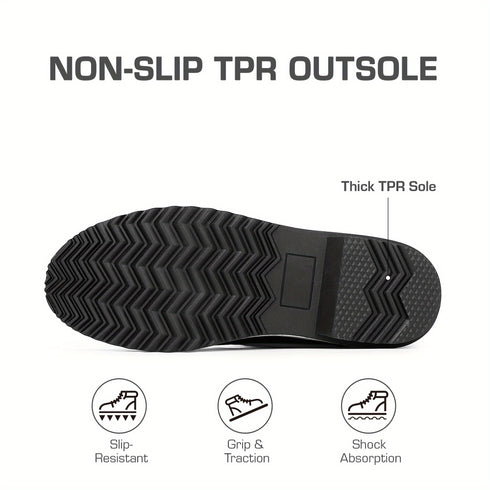 Frauen Mid-Calf Wasserdichte Gefütterte Schneestiefel mit Anti-Rutsch-Sohle