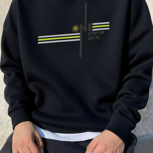 Dalvor Herren Pullover Print Langarm Rundhals