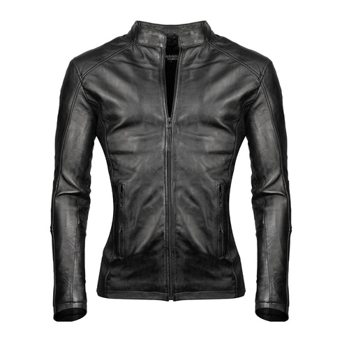 Vortexor Herren Lederjacke – echtes Lammleder sportlich