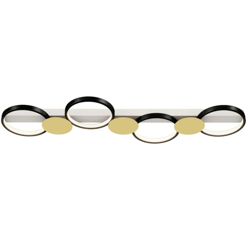 Freya LED Deckenleuchte Modern Schwarz Gold | Shiraki