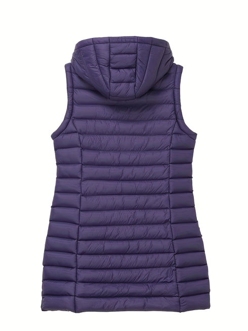 Damen Daunenweste mit Kapuze | Slim-fit Warm & Gesteppt