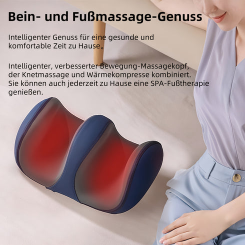 Fußmassagegerät mit Wärme | 3 Heizstufen Shiatsu & Knetmassage für Füße und Beine