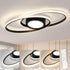 LumiGlow 48W LED-Deckenlicht mit Fernbedienung - Schwarz, dimmbar für Wohnzimmer, Schlafzimmer, Küche und Balkon