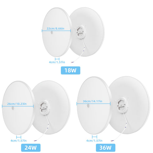 LED Deckenleuchte 24W/36W mit Bewegungs- & Lichtsensor