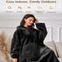Tragbare Oversized Hoodie-Decke mit Ärmeln & Kapuze | Sherpa Fleece Blanket