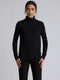 Damen Rollkragenpullover in Schwarz - Langarm-Hochhals-Pulli