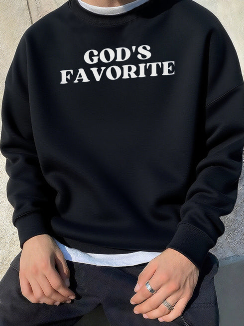 Rovan Herren Sweatshirt Print – Rundhals Langarm Winter