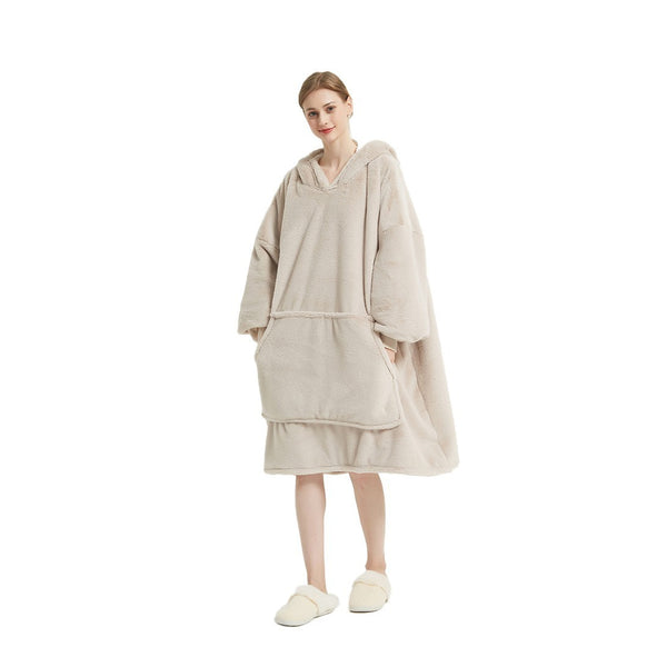 TV-Hoodie-Decke mit Ärmeln und Tasche | übergroß flauschig und gemütlich