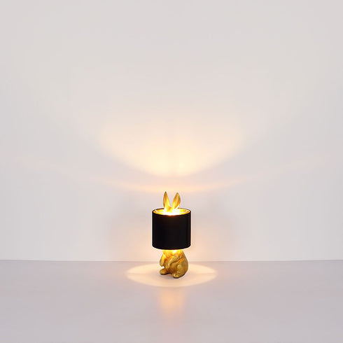 Kaninchen Tischlampe Gold | Nachtlicht für Kinderzimmer