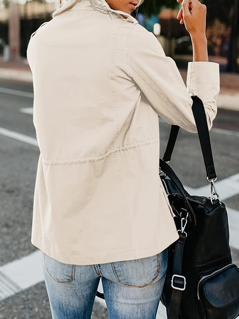 Leichte Damen Parka Jacke | Boyfriend Cut mit Stehkragen