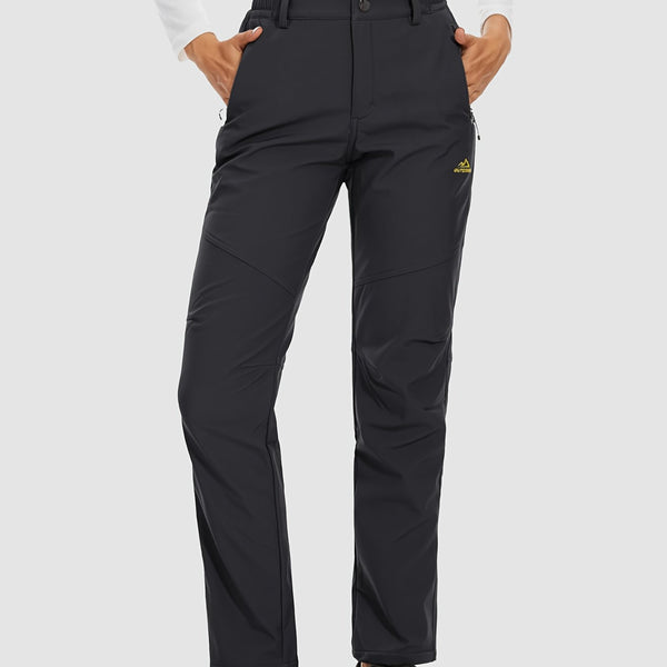 Fleece-Softshell-Wanderhosen für Damen | Warme Winterhosen für draußen