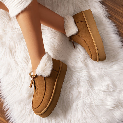 DAMEN-MINI-SCHNEESTIEFEL MIT ANTI-RUTSCH-SOHLE FÜR WINTER, INDOOR & OUTDOOR