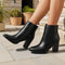 Damen Knöchel-Stiefel mit klobigem Blockabsatz