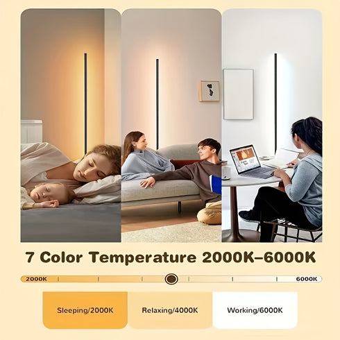 Elin RGB LED Eck-Stehleuchte App Steuerung | Shiraki