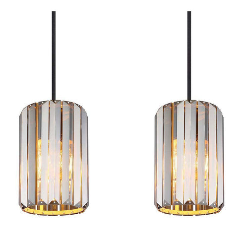 Sigrid 4-Glühbirnen-Hängelampe aus Rauchglas | moderne Pendelleuchte