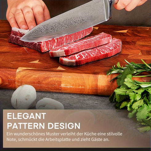 14-teiliges Profi Küchenmesser-Set aus Edelstahl mit Messerblock & Schärfer – Takoni