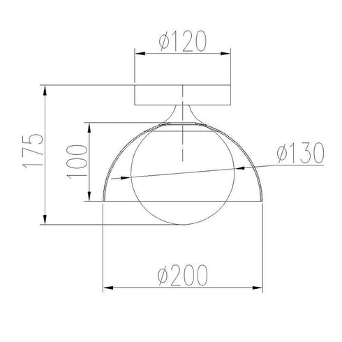 Solveig Retro Deckenleuchte Rauchglas modern für Flur Wohnzimmer