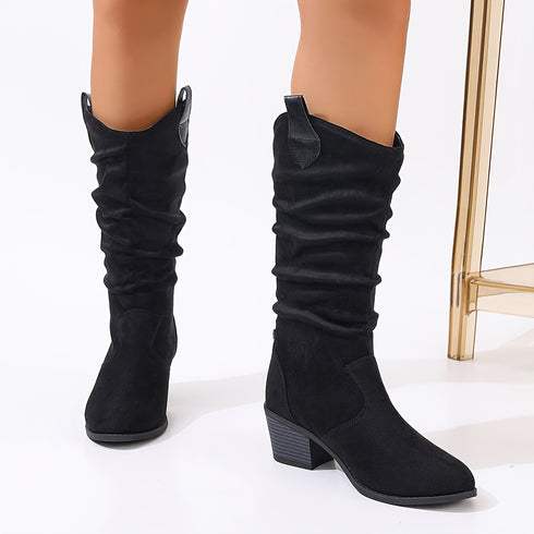 ELEGANTE WESTERN-STIEFEL FÜR FRAUEN – KNÖCHELHOHE ALL-SEASON-KOMFORT-SLIPPER