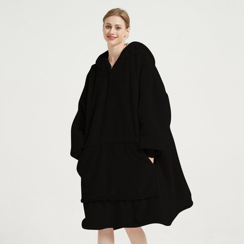 TV-Hoodie-Decke mit Ärmeln und Tasche – Übergroße Kuscheldecke