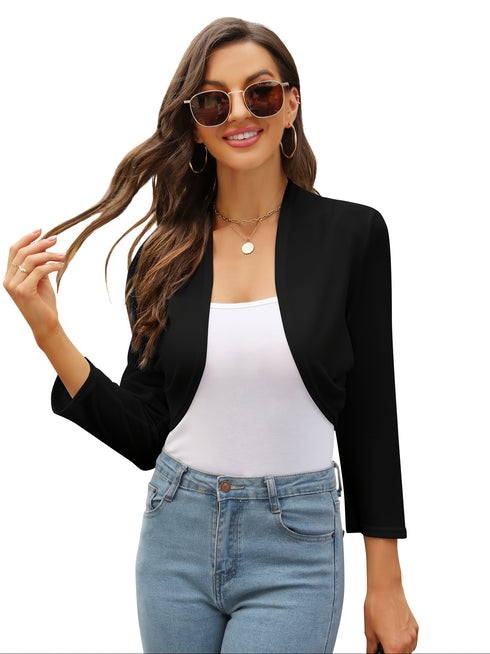 Damen-Cardigan Pullover mit seitlichen gefalteten Ärmeln