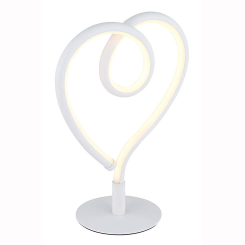 LED Herz Tischlampe Weiß – Nachtlicht für Schlafzimmer Wohnzimmer und Kinderzimmer