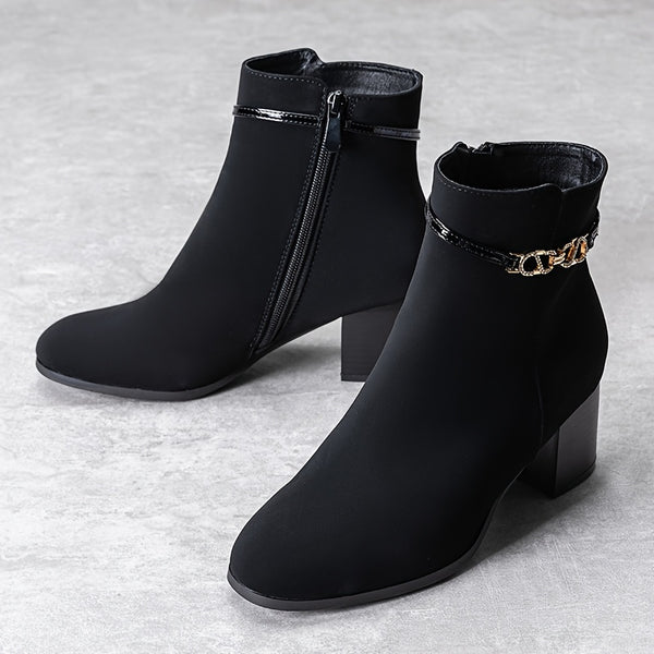 DAMEN-SCHWARZ HIGH-HEEL-STIEFEL