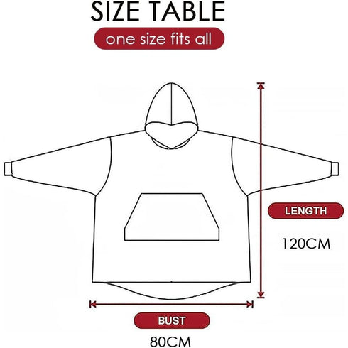 Ultra-soft Sherpa Hoodie-Decke mit Ärmeln & Tasche