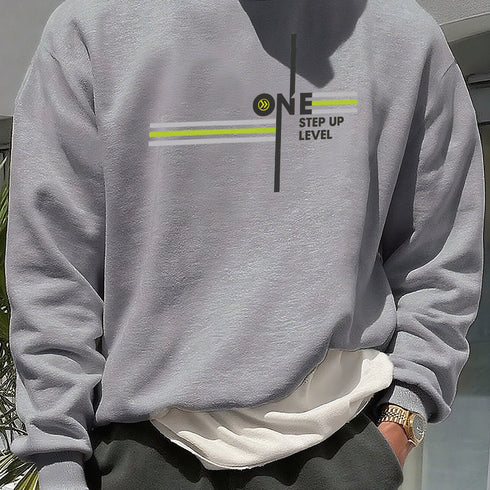 Dalvor Herren Pullover Print Langarm Rundhals