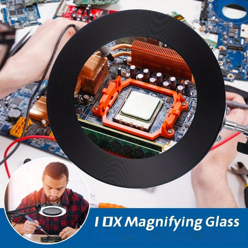 Leselupe 10× mit Tischklemme | Stabiler Stand und Große Sicht