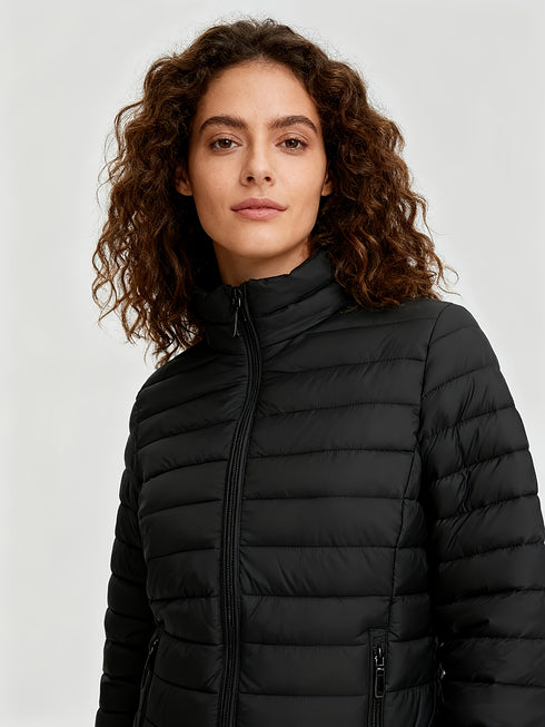 Leichte Daunenjacke Damen mit Stehkragen