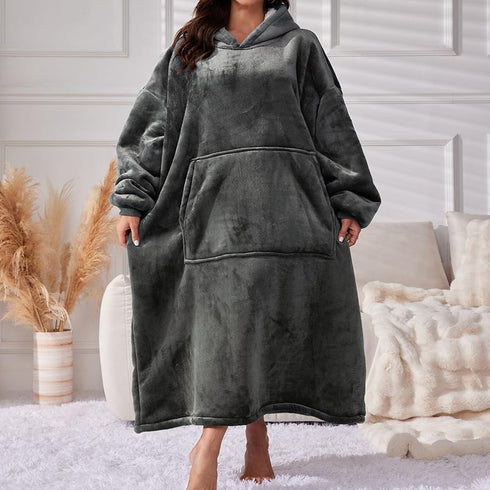 Tragbare übergroße Kapuzendecke mit Ärmeln und Kapuze | Wendbar und reißfest