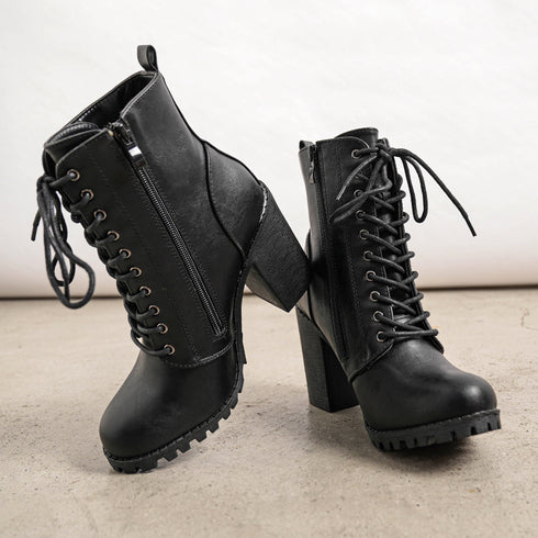 Stylische Damen Stiefeletten - Trendige Blockabsatz-Stiefel | rundum Komfort