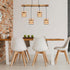 Freja Nordic Pendelleuchte – Holz-Gitter & Metall-Socke
