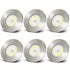 6-teiliges LED-Deckenlicht Nickel 6W Downlight kaltweiß 6000K