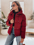 Damen Winter Steppjacke mit elegantem Kragen & Taschen