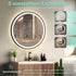 Aurelio | Runder LED Badspiegel Schwarz Gold 60 cm