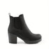 Damen-Slip-On-Stiefeletten mit klobigem Absatz | Elegante PU-Winterstiefel