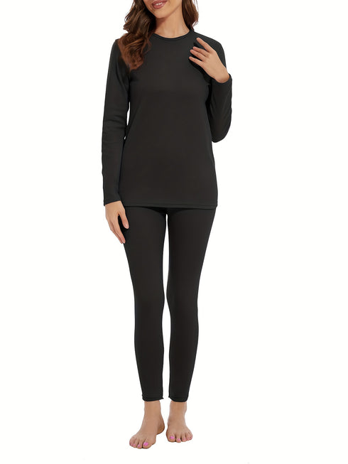 Thermounterwäsche-Set Damen 2-teilig | Langarm und Thermohose