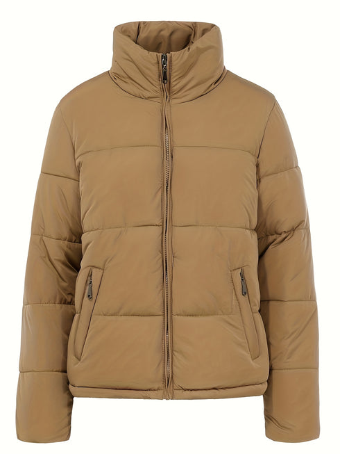 Winter Damenjacke Daunen – Up-Collar Stehkragen, leicht & warm