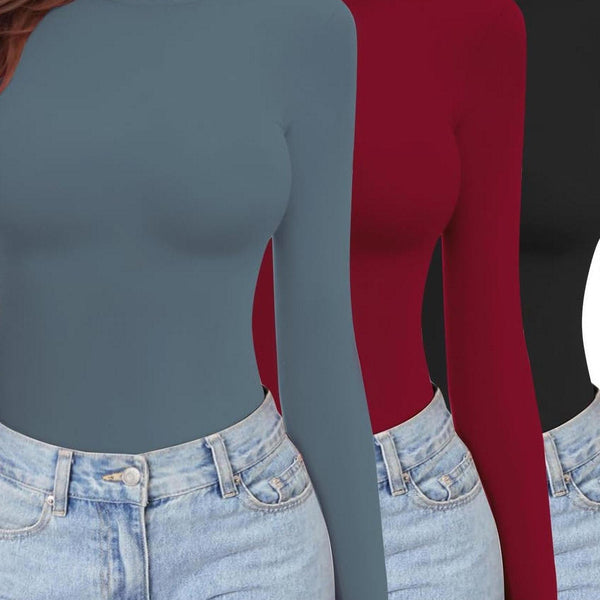 3er-Pack Thermo-Langarmshirts für Damen | Stretch & Wärme